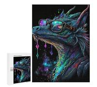 Jigsaw Puzzle 500 PCS Dragon Sunglasses Art Jigsaw Puzzles for Teenagerss Hand Speed Race Fun Activities at Home Challenging Game And Family Play 500 PCS