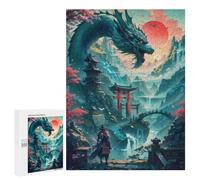 Jigsaw Puzzle 500 PCS Dragon Warrior Landscape Jigsaw Puzzles for Teenagerss Hand Speed Race Fun Activities at Home Challenging Game And Family Play 500 PCS