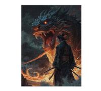 Jigsaw Puzzle 500 PCS Dragons Fury Jigsaw for Adults Toy Wall Decor Staycation Kill Time Unique Birthday And Gifts 500 PCS