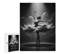 Jigsaw Puzzle 500 PCS Elegant Ballerina in Floral Tutu Jigsaws for Adults Toy Wall Decor Pattern Assembly Deal As Gifts for The Whole Family 500 PCS
