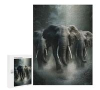 Jigsaw Puzzle 500 PCS Elephants in The Jungle Jigsaw Puzzles for Teenagerss Hand Speed Race Fun Activities at Home Challenging Game And Family Play 500 PCS