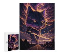 Jigsaw Puzzle 500 PCS Enchanted Giant Cat Jigsaws for Adults Puzzle Birthday Present Difficult And Challenge Challenging Game Gifts 500 PCS