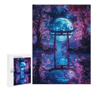 Jigsaw Puzzle 500 PCS Enchanted Moonlit Torii Jigsaws for Adults Toy Wall Decor Pattern Assembly Deal As Gifts for The Whole Family 500 PCS