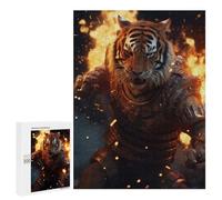 Jigsaw Puzzle 500 PCS Fighting Warrior Tiger Adult Puzzles Toy Wall Decor Birthday Present Deal As Gifts for The Whole Family 500 PCS