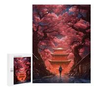 Jigsaw Puzzle 500 PCS for Adults A Walk Among Cherry Trees Adult Jigsaw Puzzle Relaxing Games Precision Cutting Deal As Gifts for The Whole Family 500 PCS