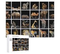 Jigsaw Puzzle 500 PCS for Adults African Wildlife Collection Jigsaw Puzzle Family Game Difficult Hard Deal As Gifts for The Whole Family 500 PCS