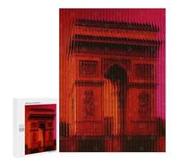 Jigsaw Puzzle 500 PCS for Adults Arc De Triomphe Abstract Red Adult Jigsaw Brain Teaser Game Birthday Present Help The Brain Exercise 500 PCS