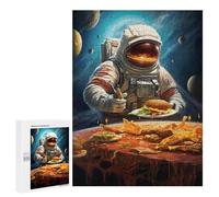 Jigsaw Puzzle 500 PCS for Adults Astronaut Fast Food Deco Adult Jigsaw Brain Teaser Game Birthday Present Help The Brain Exercise 500 PCS