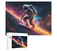 Jigsaw Puzzle 500 PCS for Adults Astronaut Surfing in Space -1 Jigsaw Puzzle Family Game Difficult Hard Deal As Gifts for The Whole Family 500 PCS