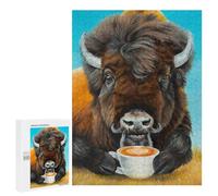 Jigsaw Puzzle 500 PCS for Adults Bison Latte Jigsaws for Adults DIY Toys But Fun And Humorous for Birthday, Chrismas 500 PCS
