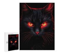 Jigsaw Puzzle 500 PCS for Adults Cat Red And Black Animals Puzzle for Adults Toy Wall Decor Perfect Decoration Stress Reduction Gifts 500 PCS