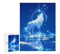 Jigsaw Puzzle 500 PCS for Adults Celestial Wolf Adult Jigsaw Puzzle Relaxing Games Precision Cutting Deal As Gifts for The Whole Family 500 PCS