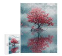 Jigsaw Puzzle 500 PCS for Adults Cherry Sakura Tree Of Life Jigsaw for Adults Hands-on Game Wall Decoration Help The Brain Exercise 500 PCS