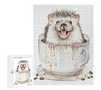 Jigsaw Puzzle 500 PCS for Adults Coffee Hog Adult Jigsaw Puzzle Relaxing Games Precision Cutting Deal As Gifts for The Whole Family 500 PCS