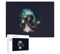 Jigsaw Puzzle 500 PCS for Adults Colorful Betta Fish Artwork Jigsaw Puzzle Family Game Difficult Hard Deal As Gifts for The Whole Family 500 PCS