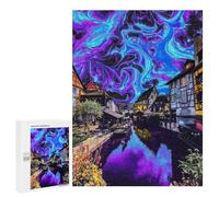 Jigsaw Puzzle 500 PCS for Adults Colorful Canal Dreamscape Jigsaw Puzzle Family Game Difficult Hard Deal As Gifts for The Whole Family 500 PCS