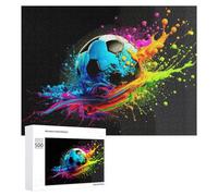 Jigsaw Puzzle 500 PCS for Adults Colorful Soccer Ball Artwork -2 Jigsaw Puzzle Family Game Difficult Hard Deal As Gifts for The Whole Family 500 PCS