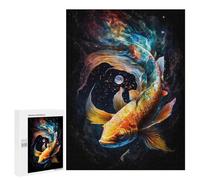 Jigsaw Puzzle 500 PCS for Adults Cosmic Koi 8 Adult Jigsaw Puzzle Relaxing Games Precision Cutting Deal As Gifts for The Whole Family 500 PCS