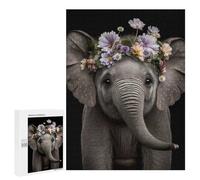 Jigsaw Puzzle 500 PCS for Adults Cute Baby Fluffy Elephant Puzzle for Adults Toy Wall Decor Perfect Decoration Stress Reduction Gifts 500 PCS