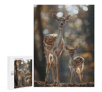 Jigsaw Puzzle 500 PCS for Adults Deer Animal Family Jigsaw for Adults Toy Wall Decor Home Decoration for Birthday, Chrismas 500 PCS