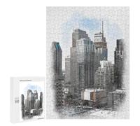 Jigsaw Puzzle 500 PCS for Adults Downtown Montreal Canada Jigsaw for Adults Hands-on Game Wall Decoration Help The Brain Exercise 500 PCS