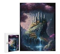Jigsaw Puzzle 500 PCS for Adults Enchanted Castle in The Mist Jigsaw for Adults Toy Wall Decor Home Decoration for Birthday, Chrismas 500 PCS