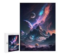 Jigsaw Puzzle 500 PCS for Adults Everest Celestial Space Jigsaw for Adults Hands-on Game Wall Decoration Help The Brain Exercise 500 PCS