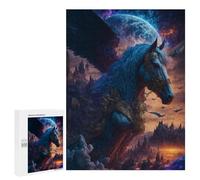 Jigsaw Puzzle 500 PCS for Adults Fantasy Winged Horse Sky Jigsaw for Adults Toy Wall Decor Home Decoration for Birthday, Chrismas 500 PCS
