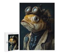 Jigsaw Puzzle 500 PCS for Adults Funny Steampunk Fish Creature Adult Jigsaw Puzzle Relaxing Games Precision Cutting Deal As Gifts for The Whole Family 500 PCS