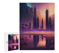 Jigsaw Puzzle 500 PCS for Adults Future City Reflections Jigsaw for Adults Toy Wall Decor Home Decoration for Birthday, Chrismas 500 PCS