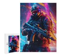 Jigsaw Puzzle 500 PCS for Adults Future Soldier with High-Tech Gear Jigsaw for Adults Toy Wall Decor Home Decoration for Birthday, Chrismas 500 PCS