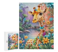 Jigsaw Puzzle 500 PCS for Adults Giraffe in A Fantasy Forest Jigsaw Puzzle Family Game Difficult Hard Deal As Gifts for The Whole Family 500 PCS