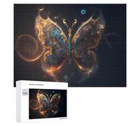 Jigsaw Puzzle 500 PCS for Adults Golden Butterfly Dreamscape -1 Jigsaw Puzzle Family Game Difficult Hard Deal As Gifts for The Whole Family 500 PCS