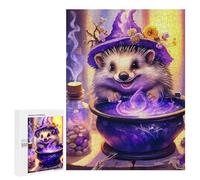 Jigsaw Puzzle 500 PCS for Adults Hedgehog Wizard Brew Jigsaw Puzzle Family Game Difficult Hard Deal As Gifts for The Whole Family 500 PCS