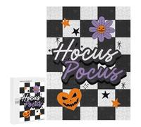 Jigsaw Puzzle 500 PCS for Adults Hocus Pocus Halloween Adult Jigsaw Brain Teaser Game Birthday Present Help The Brain Exercise 500 PCS