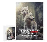 Jigsaw Puzzle 500 PCS for Adults Hungry Wolf On The Hill Adult Jigsaw Brain Teaser Game Birthday Present Help The Brain Exercise 500 PCS