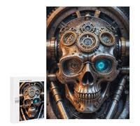 Jigsaw Puzzle 500 PCS for Adults Industrial Steampunk Skull Jigsaw for Adults Hands-on Game Wall Decoration Help The Brain Exercise 500 PCS