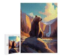 Jigsaw Puzzle 500 PCS for Adults Into The Wild Bear King Adult Jigsaw Brain Teaser Game Birthday Present Help The Brain Exercise 500 PCS