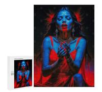 Jigsaw Puzzle 500 PCS for Adults Kali Goddess in Red Puzzle for Adults Toy Wall Decor Perfect Decoration Stress Reduction Gifts 500 PCS