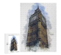 Jigsaw Puzzle 500 PCS for Adults London's Big Ben Clock Tower Jigsaw for Adults Toy Wall Decor Home Decoration for Birthday, Chrismas 500 PCS