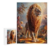 Jigsaw Puzzle 500 PCS for Adults Luminous Lion Adult Jigsaw Puzzle Relaxing Games Precision Cutting Deal As Gifts for The Whole Family 500 PCS