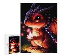 Jigsaw Puzzle 500 PCS for Adults Magical Dragon Holding Crystal Puzzles for Adults Relaxing Games Presents for Women for Birthday, Chrismas 500 PCS