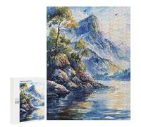 Jigsaw Puzzle 500 PCS for Adults Majestic Mountain Lake Jigsaw for Adults Hands-on Game Wall Decoration Help The Brain Exercise 500 PCS