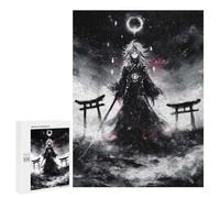Jigsaw Puzzle 500 PCS for Adults Monochrome Anime Character with Torii Gates Adult Jigsaw Puzzle Relaxing Games Precision Cutting Deal As Gifts for The Whole Family 500 PCS