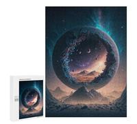 Jigsaw Puzzle 500 PCS for Adults Moon with Hidden Landscape Adult Jigsaw Brain Teaser Game Birthday Present Help The Brain Exercise 500 PCS