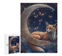 Jigsaw Puzzle 500 PCS for Adults Moonlit Fox Dreams -1 Jigsaw Puzzle Family Game Difficult Hard Deal As Gifts for The Whole Family 500 PCS