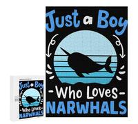 Jigsaw Puzzle 500 PCS for Adults Narwhals Whales Narwhal Lo Adult Jigsaw Puzzle Relaxing Games Precision Cutting Deal As Gifts for The Whole Family 500 PCS
