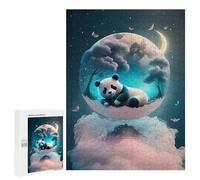 Jigsaw Puzzle 500 PCS for Adults Panda Dreams in Moonlight Jigsaw Puzzle Family Game Difficult Hard Deal As Gifts for The Whole Family 500 PCS