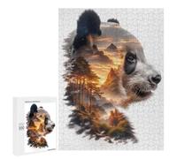 Jigsaw Puzzle 500 PCS for Adults Panda Mountain Sunset Jigsaws for Adults DIY Toys But Fun And Humorous for Birthday, Chrismas 500 PCS