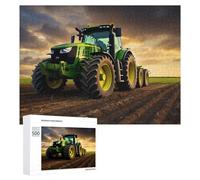 Jigsaw Puzzle 500 PCS for Adults Powerful Farm Tractor in Action Jigsaw Puzzle Family Game Difficult Hard Deal As Gifts for The Whole Family 500 PCS
